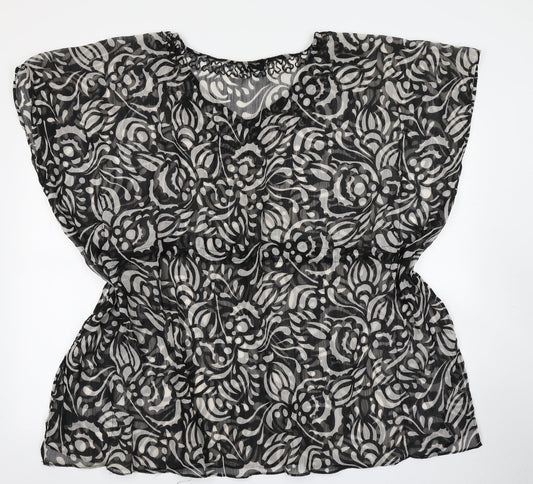F&F Womens Black Paisley Kaftan Size S