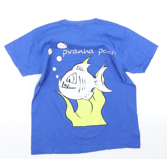 Fruit of the Loom Boys Blue Basic T-Shirt Size 9-10 Years
