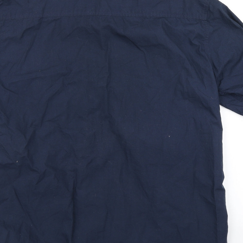 Brooker Mens Blue Button-Up Size L
