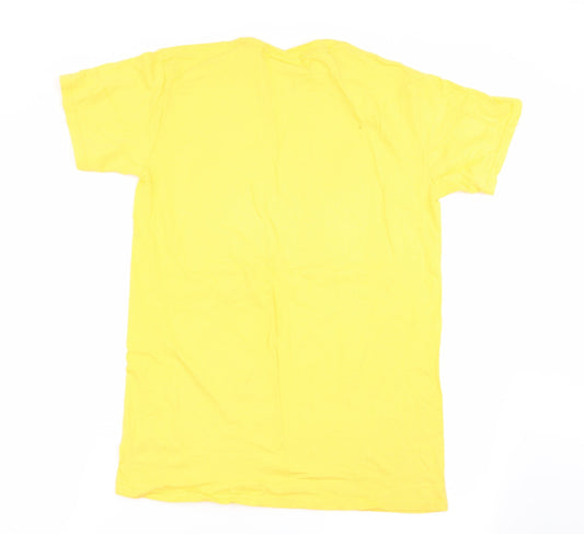 gidan Womens Yellow Basic T-Shirt Size M