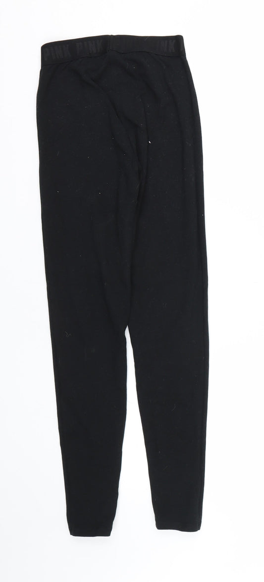 PINK Womens Black Capri Leggings Size XS L26 in