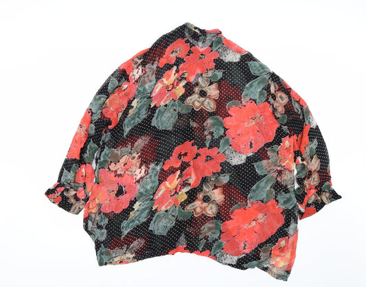 Scapetti Womens Multicoloured Floral Basic Button-Up Size XL