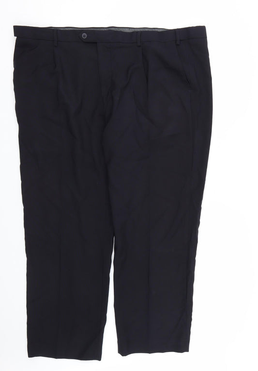 M&S Womens Blue Trousers Size 44 L26 in