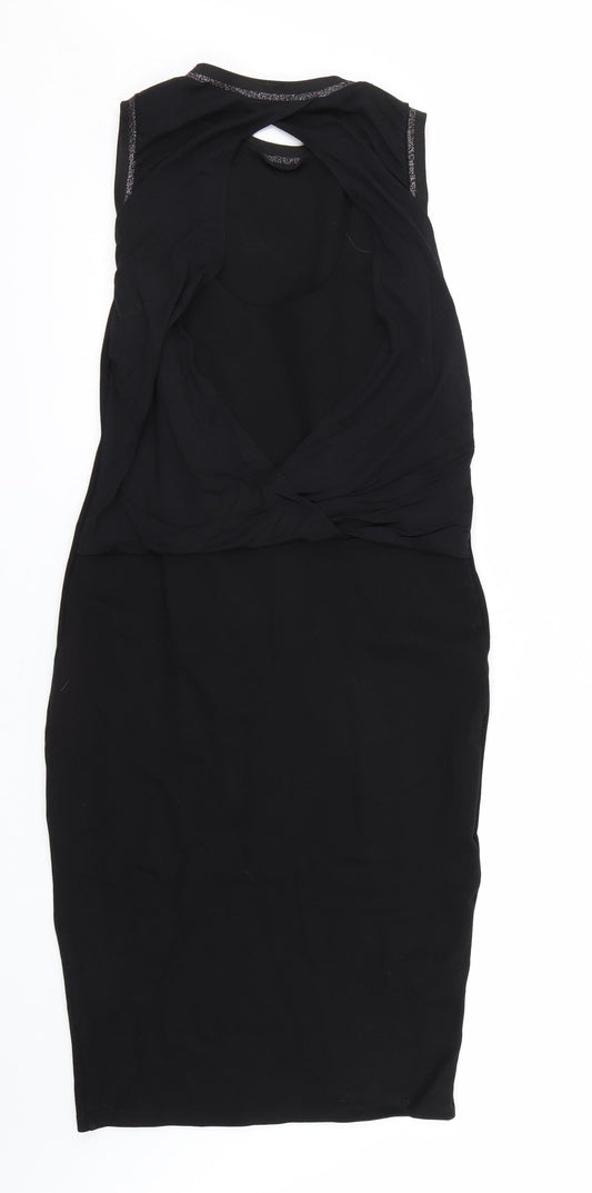 Reserved Womens Black Wrap Dress Size L