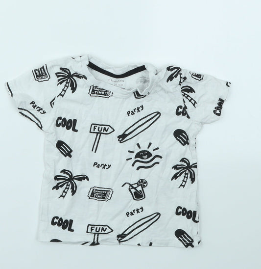 Primark Boys Multicoloured Geometric Basic T-Shirt Size 18-24 Months