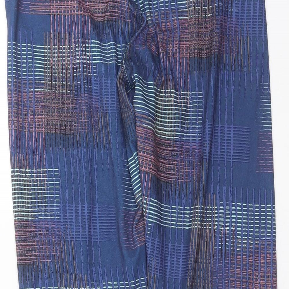 Preworn Womens Blue Geometric Cropped Leggings Size 28 in L19 in