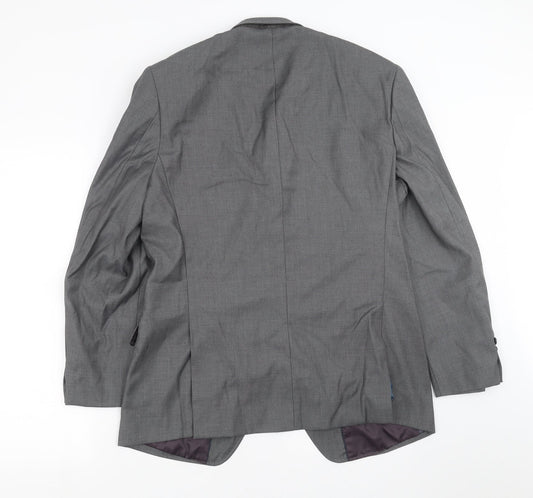 Frank Tailor Mens Grey Jacket Suit Jacket Size 42