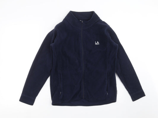 LA Gear Boys Blue Fleece Full Zip Jumper Size 7-8 Years