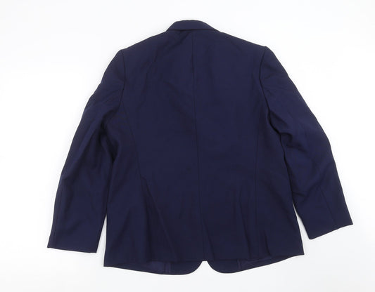 st Michael Womens Blue Jacket Suit Jacket Size 18