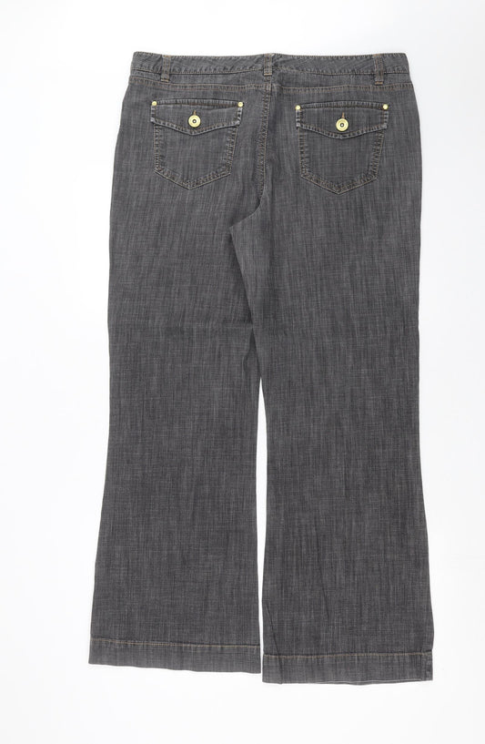 Marks and Spencer Womens Grey Denim Bootcut Jeans Size 38 in L30 in