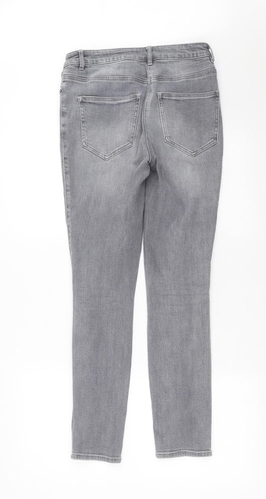 NEXT Womens Grey Denim Skinny Jeans Size 10 L28 in