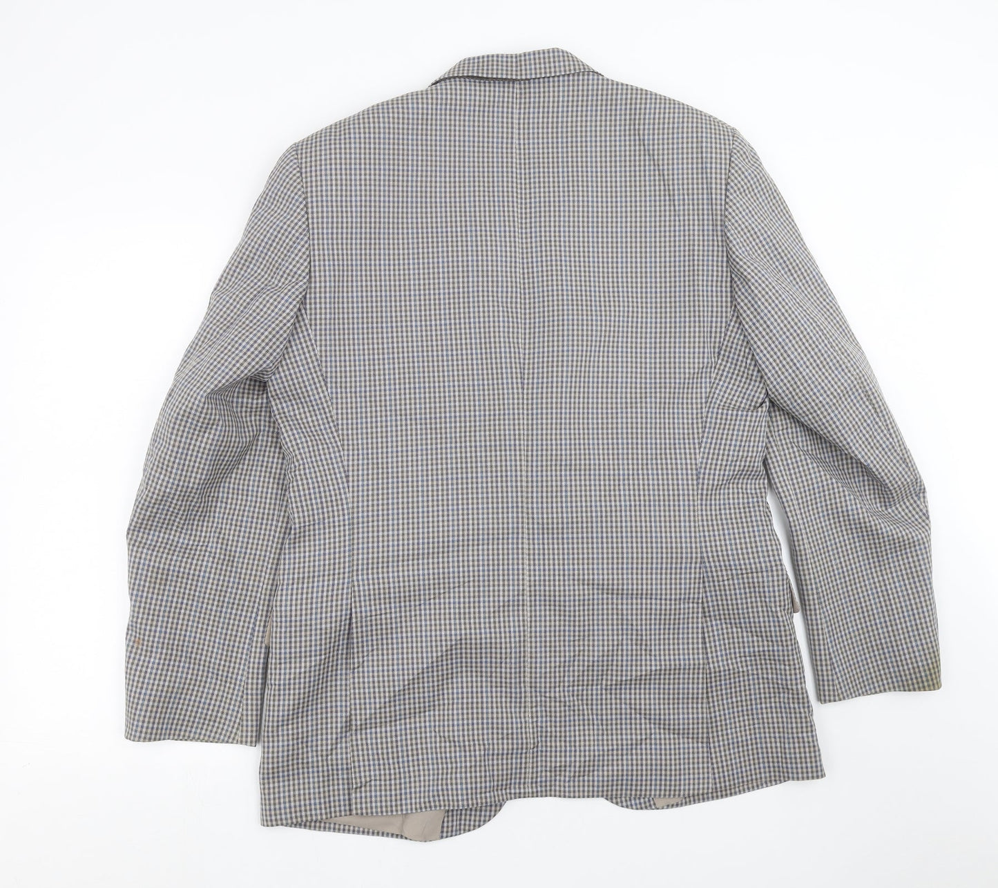 Dunn & Co Mens Blue Check  Jacket Suit Jacket Size 42