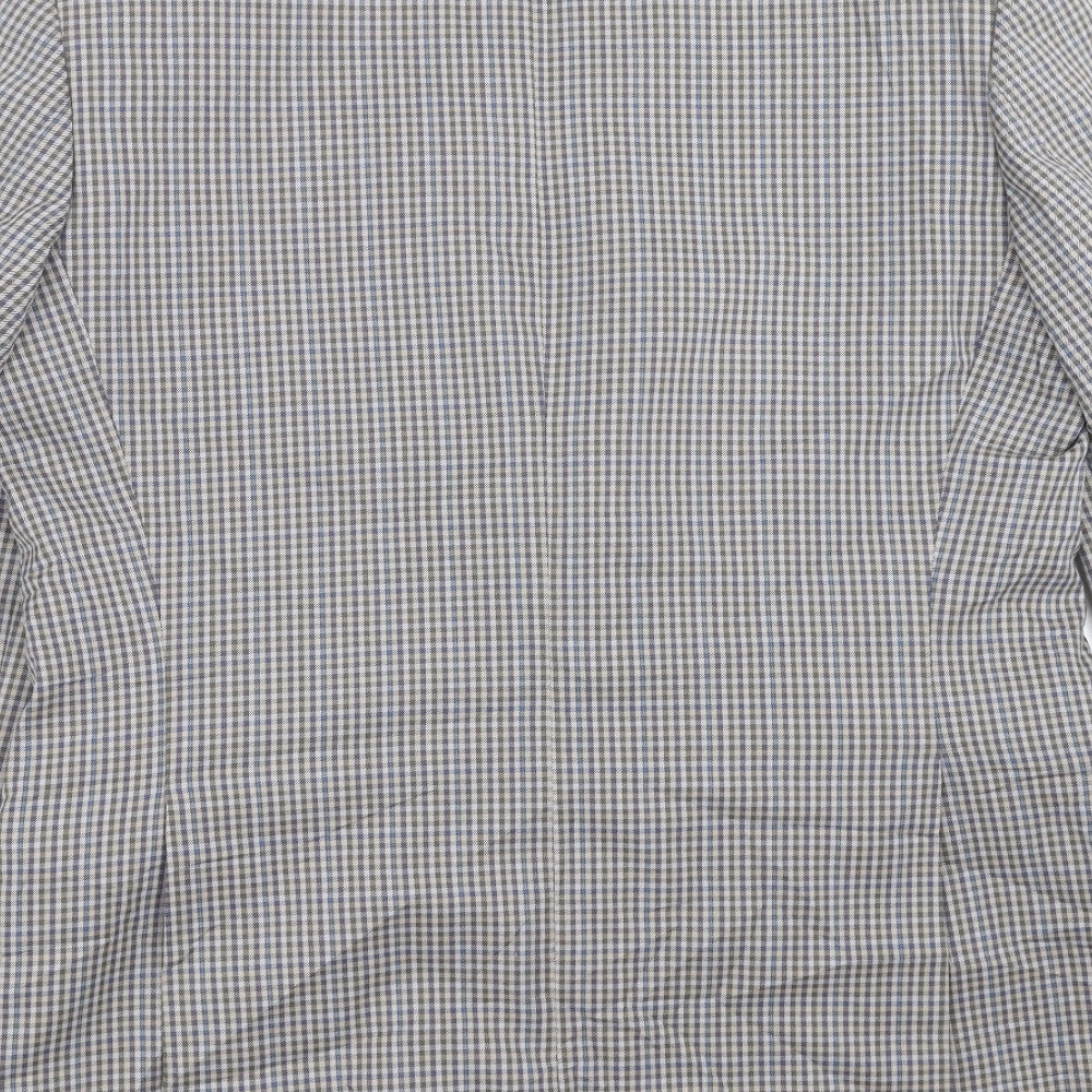 Dunn & Co Mens Blue Check  Jacket Suit Jacket Size 42