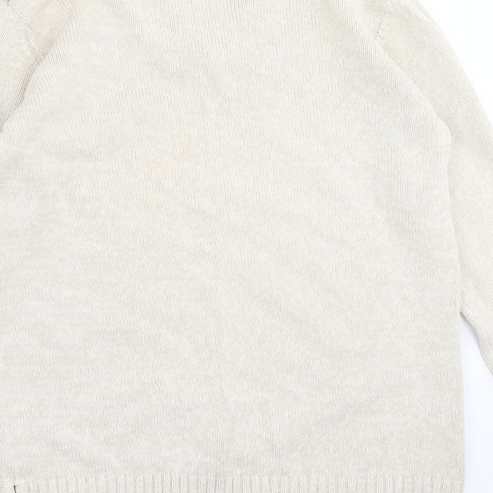 Joie De Vivre Womens Beige Knit Pullover Jumper Size S