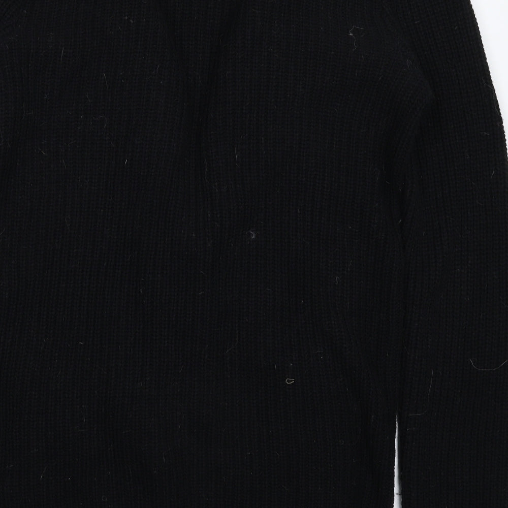 Divided Womens Black Knit Cardigan Jumper Size 12