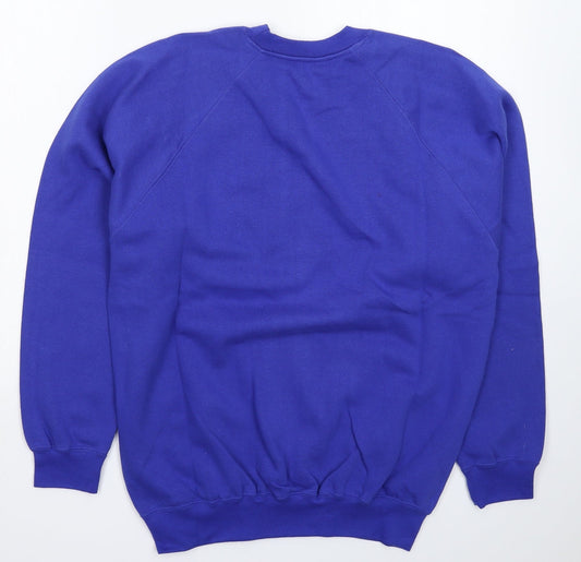 Kustom Kit Mens Blue Pullover Sweatshirt Size S