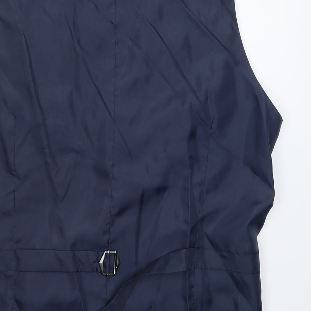 Marks and Spencer Mens Blue Jacket Suit Waistcoat Size S
