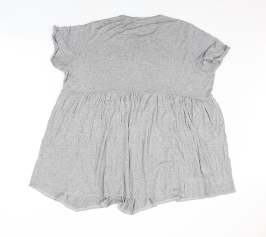 PRETTYLITTLETHING Womens Grey Basic T-Shirt Size 8