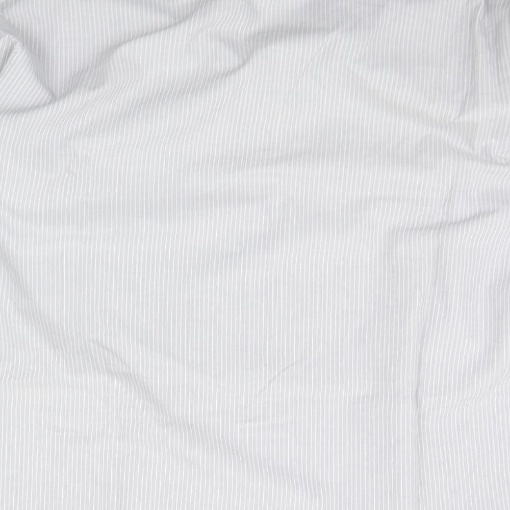 Debenhams Mens Grey Striped Button-Up Size 16