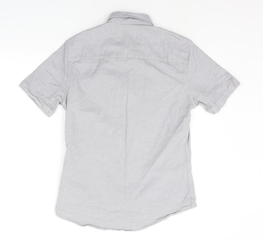 Topman Womens Grey Basic Button-Up Size M