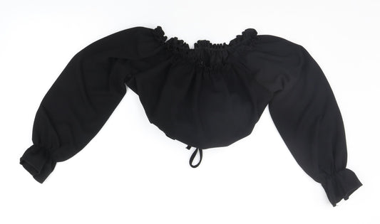 STYLELEISE Womens Black Basic Blouse Size 10