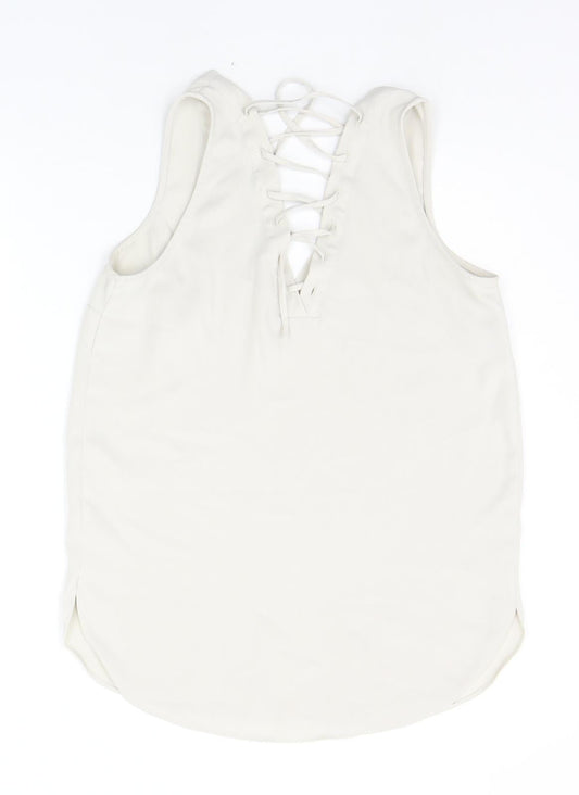 River Island Womens Beige Basic Blouse Size 8
