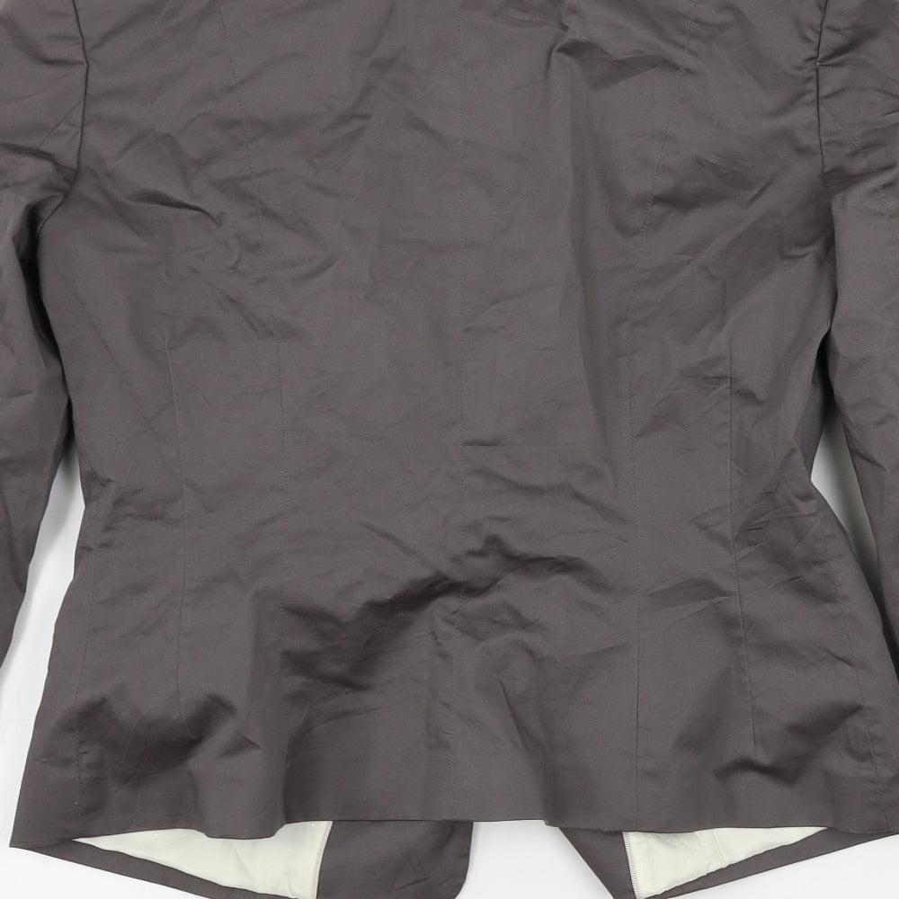 H&M Womens Grey Jacket Blazer Size 6