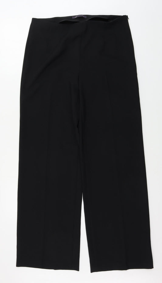 Marks and Spencer Womens Black Trousers Size 12 L28 in