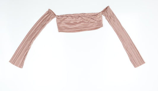 In the Style Womens Pink Cropped Blouse Size 10