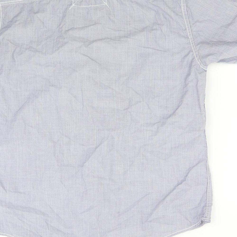 NEXT Mens Blue Button-Up Size M