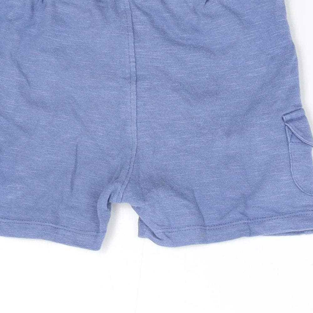 M&S Baby Blue Cargo Trousers Size 12-18 Months - Short