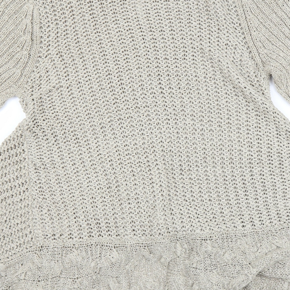 BHS Womens Beige Full Zip Jumper Size 16