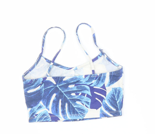 Topshop Womens Blue Floral Basic Tank Size 8