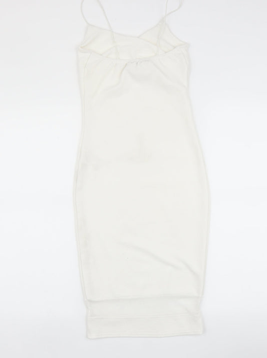 Glamour Babe Womens White Bodycon Size 8