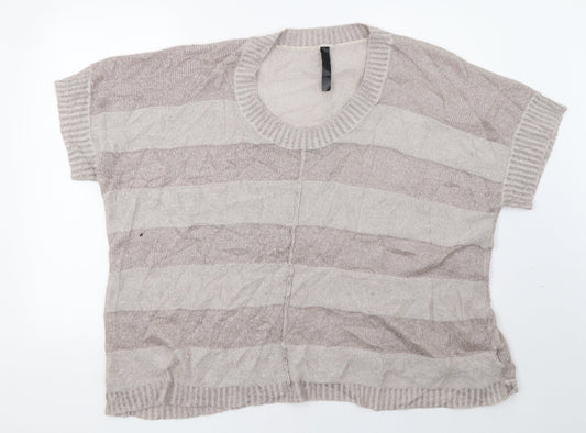 Preworn Womens Beige Pullover Sweatshirt Size 22