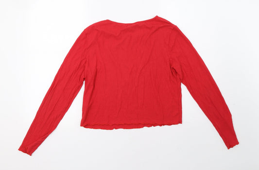 Miss Selfridge Womens Red Pullover Sweatshirt Size 14