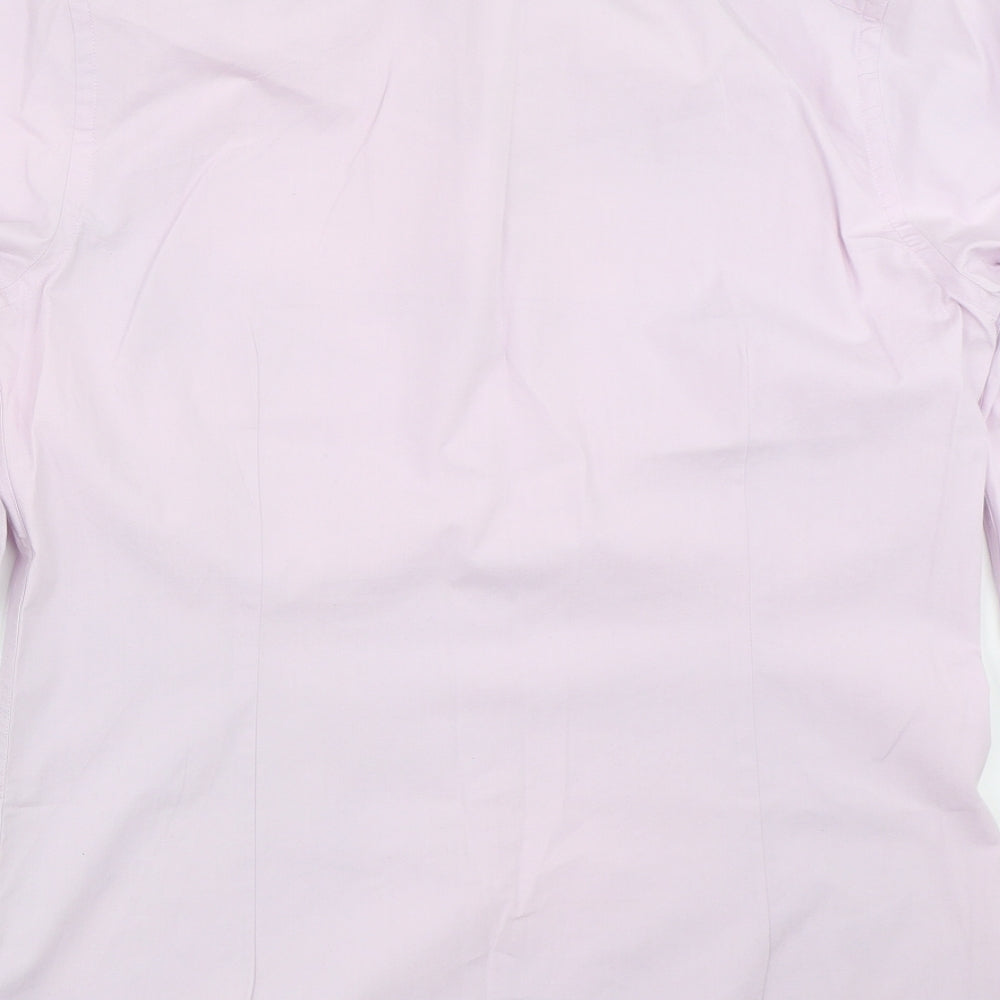 Debenhams Mens Purple Button-Up Size 15.5
