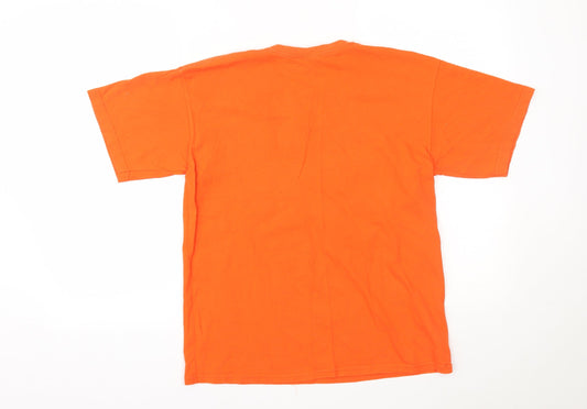Gildan Boys Orange Basic T-Shirt Size XL