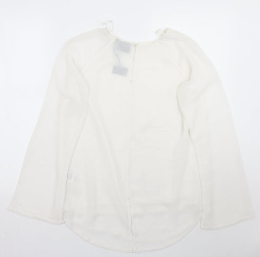 Byoung Womens White Basic Blouse Size 10