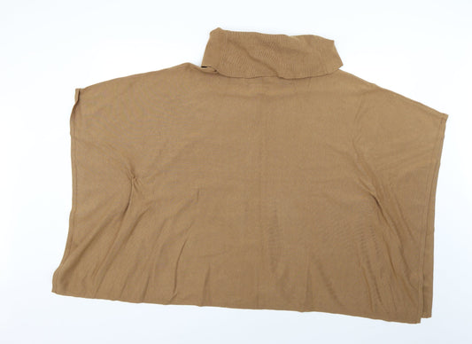 Charter Club Womens Brown Overcoat Poncho Size S
