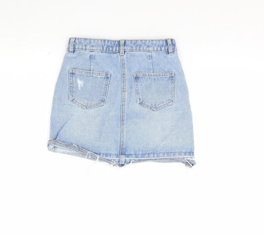 Candy Couture Girls Blue Denim Mini Skirt Size 9 Years