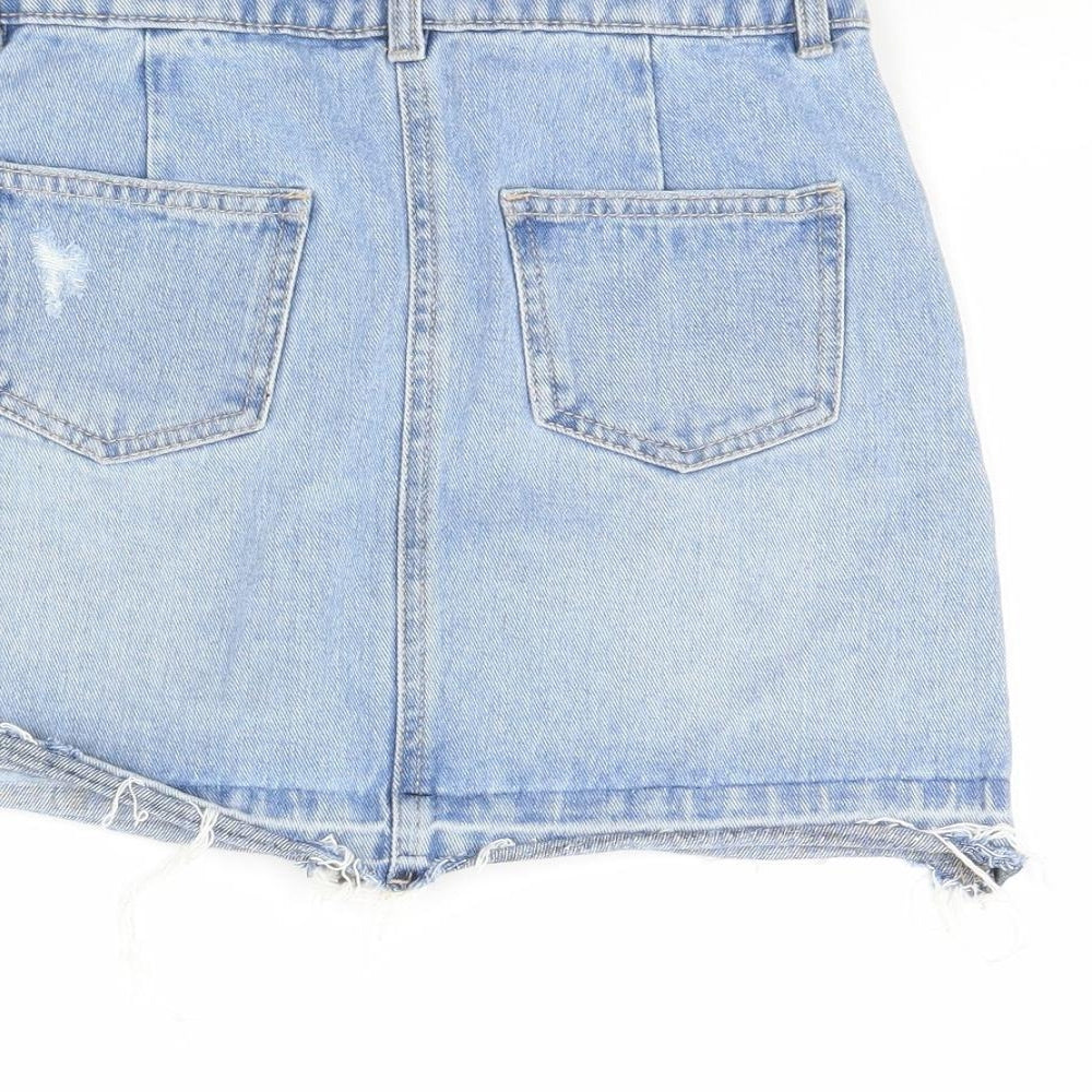 Candy Couture Girls Blue Denim Mini Skirt Size 9 Years