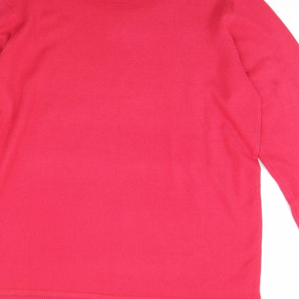 Julipa Womens Pink Pullover Jumper Size 12