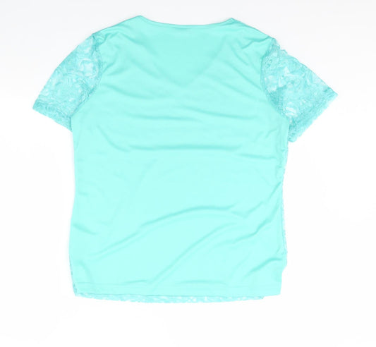 Damart Womens Green Basic Blouse Size 14