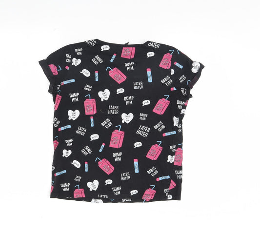 Sinsay Womens Black Basic T-Shirt Size S