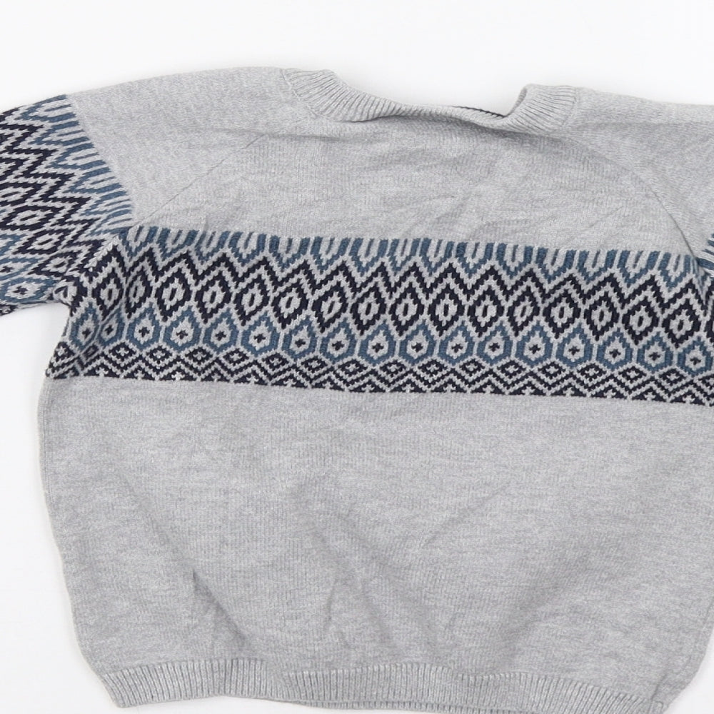 TU Baby Grey Geometric Pullover Jumper Size 18-24 Months