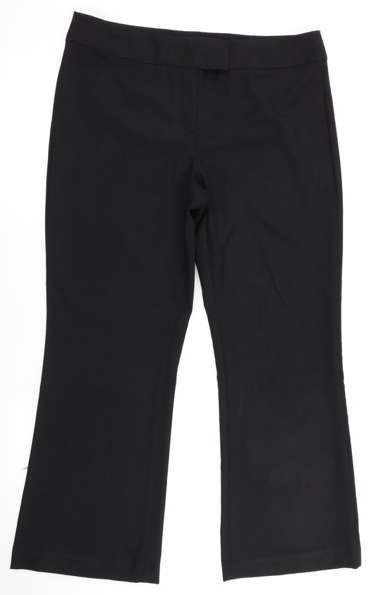 George Womens Black Trousers Size 14 L28.5 in
