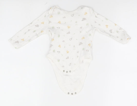 Primark Baby White Geometric Leotard One-Piece Size 9-12 Months