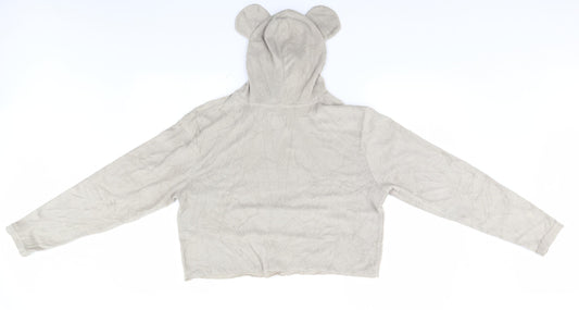Adore Womens Beige Pullover Hoodie - Bear