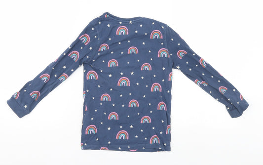 Marks and Spencer Boys Blue Geometric Pyjama Top Size 5-6 Years - Rainbow